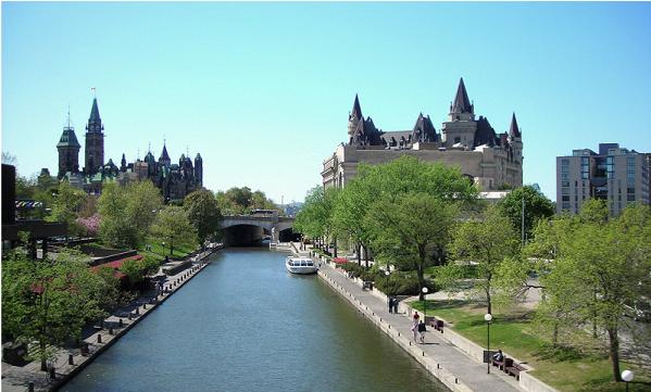 Rideau Canal of Ottawa in Summer